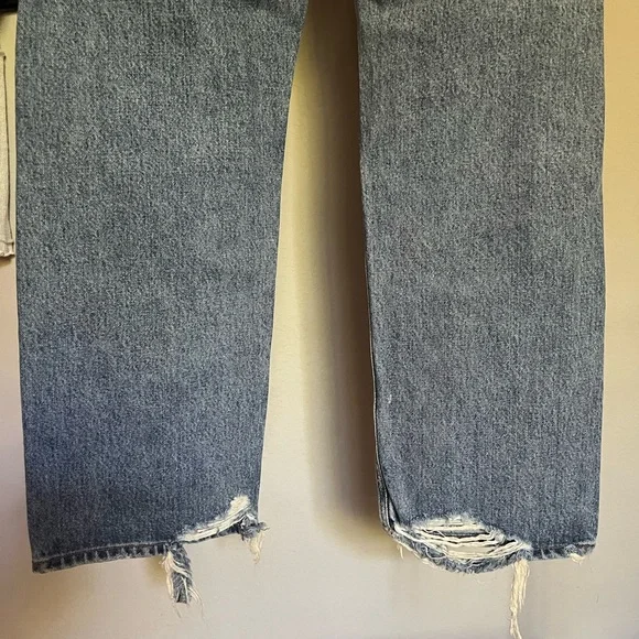 🚨SOLD 🚨 Free People Agolde 90's High Rise Distressed Straight Leg Jeans, EUC - Picture 7 of 7